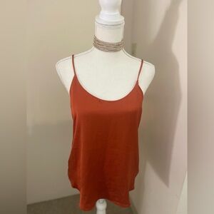 Fitted Orange Sleeveless Camisole